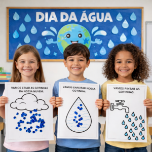 💧🌎 Atividade Dia da Água – Arte e Conscientização 🌧️💙