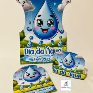DIA DA ÁGUA LUVA + AVENTAL + COROA